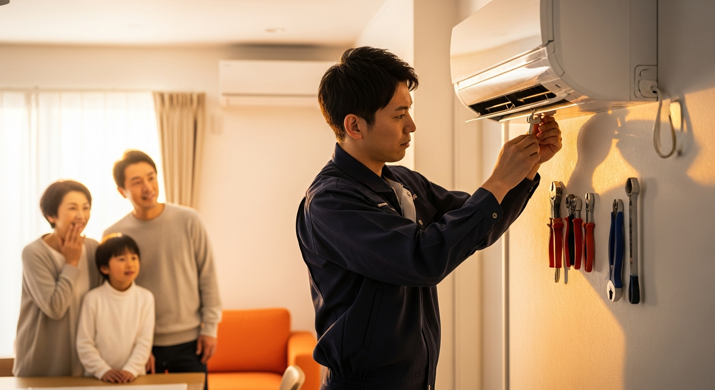 200Vエアコンの工事で必要な知識｜100Vとの違いと電気工事士が対応する部分